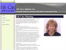 Tablet Screenshot of lifecareoptionsinc.com